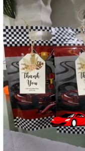 50pcs RaceCar Racing Candy Bag Birthday  plastic chipbags Souvenirs Wedding Baby Shower Favor Treats