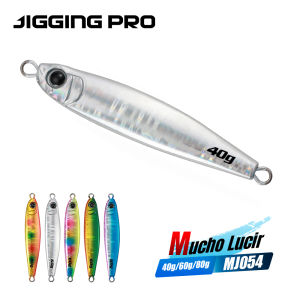 JIGGING PRO Mucho Lucir Metal Jig 40g 60g 80g Long Casting Holographic Saltwater Jigging Lure Artificial Bait