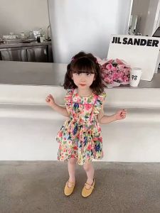 ชุดเสื้อผ้าเด็กผญ แฟชั่นเกาหลีลายดอก เดรสเจ้าหญิงเดรสลายดอกไม้ ชุด WANDER ชุดไทยเด็กผู้หญิง