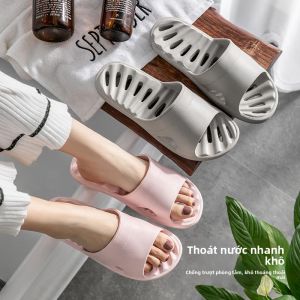 MONLEYTA | Dép đi trong nhà thoáng khí chống trượt cho nữ mùa hè Dép đi trong nhà có lỗ thoáng khí cho nam và nữ Dép đi trong nhà phòng tắm