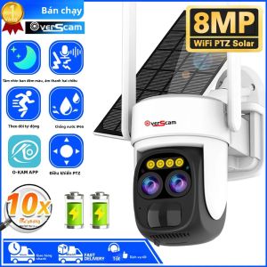 Camera Wifi An Ninh Năng Lượng Mặt Trời 4MP Zoom Quang Học 10X PTZ Trong Nhà Ngoài Trời Chống Nước Camera IP Không Dây Có Âm Thanh Hai Chiều Phát Hiện Chuyển Động PIR