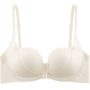 MiiOW | MiiOW เสื้อชั้นในผู้หญิงแบบมีกระดุมหน้ารัดรูป เซ็กซี่ ไร้ตะเข็บ หลังสวย เสื้อชั้นในแบบมีโครงเสริม 3/4 ทรงวี