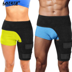 LAYOTO Hip Waist Supports Brace - Sciatica Pain Relief Brace - Thigh Hamstring Compression Support Wrap - Stabilizer for Groin Hip Flexor SI Joint for Labral Tear Arthritis Bursitis