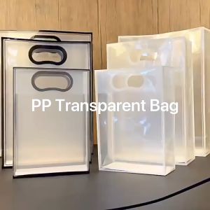 TC Tas Mika PVC Transparan Tas Mika PVC Polos Goodiebag Hampers Souvenir Ulang Tahun Doff R1182