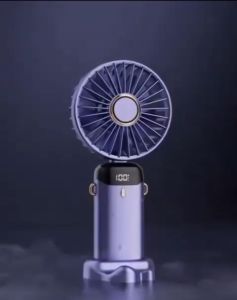 Kipas Angin Mini Portable Serbaguna: Kipas Angin LED 5 Fan Speed Wind Leher