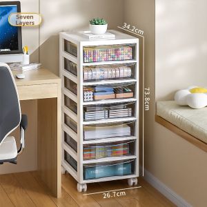 Under-Desk File Storage Cabinet 4 Layers