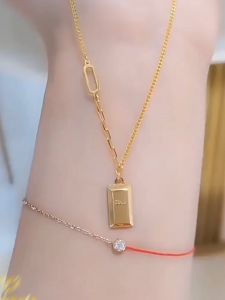 K03 Kalung TITANIUM Wanita Model Mahkota Unik Lapis Emas 18K
