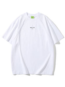 เสื้อยืดแขนสั้นผู้ชายสไตล์อเมริกันย้อนยุคแบบหนา เสื้อเชิ้ตทรงหลวมสไตล์ลำลองสำหรับฤดูร้อนจากแบรนด์ Jieren