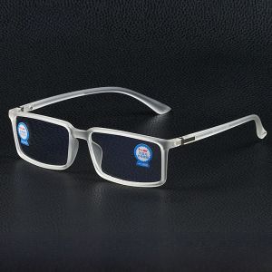 Fashionable Resin Reading Glasses for Men And Women Casual Style Anti Blue Light High Definition White Frame Distance Vision