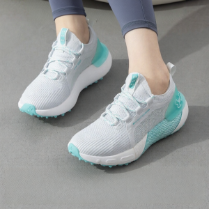 Under Armour | รองเท้ากอล์ฟ under Armour HOVR รองเท้ากีฬาลำลองสำหรับผู้หญิง ทรงต่ำ รองเท้ากีฬาแบบสวม พื้นยาง รองเท้าส้นแบน