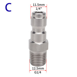 High Pressure Washer Adapter 1/4" Quick Connector Quick Release Fitting Power Washer Fast Connection Quick Coupler 1/4 inch