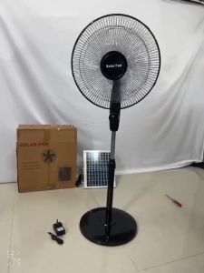 Solar Stand Fan 16 Inch 3 Speed  OutDoor Camping Home Rechargeable Lithium Battery 16" High Performance {SG Store}