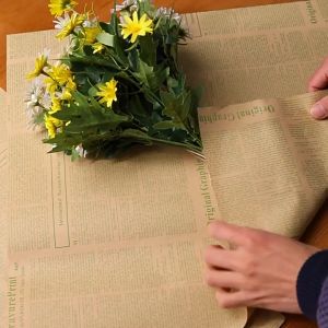 Giấy báo gói hoa in chữ (30 Tờ) giấy kraft gói quà vintage và phong cách