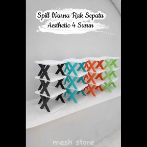 Rak Sepatu 4 Tingkat Model X Anti Rayap / Model Zigzag / Rak Serbaguna 4 Susun / Tempat Penyimpanan Sepatu & Sandal (PILIH WARNA)