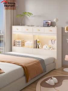 QIANGXIANG | Cream Style Narrow Gap Bedside Drawer Chest