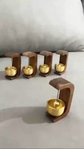 Vintage Non Perforated Doorbell Magnetic Wood Adhesive Wind Chime Home Refrigerator Decoration