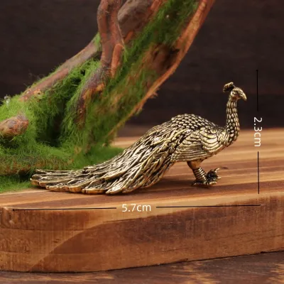 Peacock Ornament Home Decor Statue Figure Brass Ornament Chinese Handicraft Decoration Small Brass Ornament