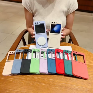 🇹🇭พร้อมส่งกรุงเทพล เคสโทรศัพท์แม่เหล็ก พับได้ Samsung Galaxy Z Flip 3/4/5/6/7 โชว์โลโก้ เคสซัมซุงPHONE CASE