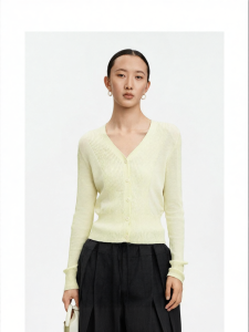 V-Neck Slimming Breathable Knit Sweater Cardigan