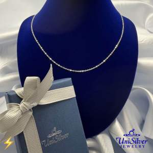 Unisilver 925 Sterling Silver Flat Rolo Chain Kids Necklace ( KN098-031145)