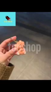 TOP SHOP Couple Magnetic Cute Bear Keychain Cartoon Friends Backpack Charm Car Keyring