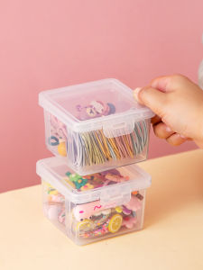 กล่องเก็บยางยืดเด็ก กล่องใส่เครื่องประดับผมแบบพกพาพร้อมฝาปิด กล่องเก็บเครื่องประดับผมสำหรับเด็กผู้หญิง