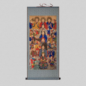 New Arrival Ancient Painting All Divine Figures Scroll Silk Cloth Three Pure Heaven Emperor Thunder Ancestor Deity Portrait Landscapes