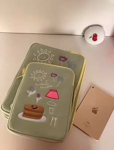 Sleeve Pouch Sarung Tas Bag Case Ipad Tab Tablet Macbook Air Pro Laptop Asus Zenbook Vivobook Acer Lenovo HP Huawei Samsung Galaxy 11 12 13 14 15 inch Motif Gambar Sunflower Kartun Cartoon Warna Biru Navy Hijau Tosca Lucu Cute Murah Korean Model