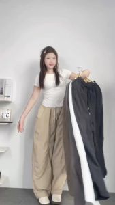 Quần Harem gió nhăn 2 túi ống rộng Pants BigSize MiSoul quần vải parachute dáng rộng MiSoul 254