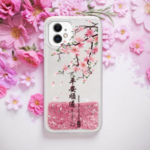 Safe and Smooth Peach Blossom Quicksand Phone Case Applicable to Nova12 Enjoy 60 Huawei Mate60pro/P70/P60