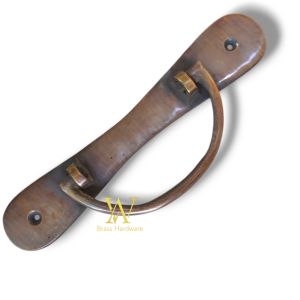 Tarikan Laci Meja Kuningan Antik Motif Pita Besar 15 cm 1 Pcs