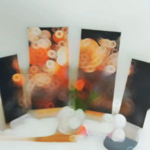 HIASAN DINDING SET BUNGA ABSTRAK BOUQUET FLOWERS ISI 4 KAMAR DEKORASI RUMAH WALL DECOR PAJANGAN DINDING SATU SET BUNGA