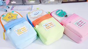 【Y】Capacity Pencil Case For Small Star Schoolbag Color Blocked Pencil Case Lt S A High Appearance Level Cute And Large