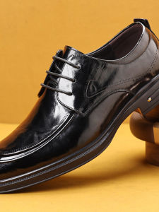 Business Versatile Heel Height Soft Breathable Mens Leather Shoes