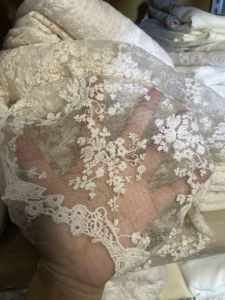 Vải Thêu Hoa Cotton Nguyên Chất W12 Vải Lưới Tan Trong Nước Vải Ren Váy Cưới Quần Áo Áo Vest Trang Trí Nhà Thủ Công DIY