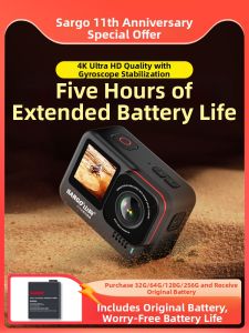 SARGO | Motorcycle Action Camera with Image Stabilization