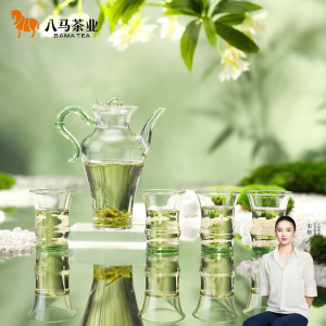 BAMA TEA | Borosilicate Glass Tea Set 1 Pot 4 Cups
