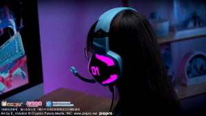 Moeyu Hatsune Miku Headset Wired Headset Gaming Heart Series Electric Heart Series Electric Headset Sound Quality Surround Sound Hifi Gaming Headset gift Headphones wired headphone