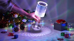 Lampu Meja Lampu Hias Kristal Mewah LED 3 Mode Cahaya Dan 16 Warna Touch Button / Layar Sentuh Bahan Akrilik Desain Mewah - TASMAN COLLECTION