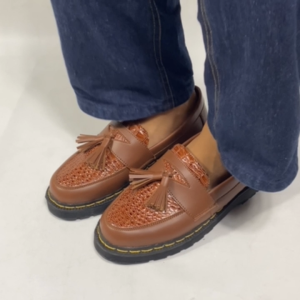 Mikihas - Sepatu Loafer Pria Kasual Kulit Croco Slipon Original - Crocorey Brown