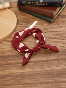 Khăn Choàng Nhỏ Họa Tiết Chấm Bi Lollyee Phong Cách Hàn Quốc Trang Trí Cổ Lụa Mùa Hè Mùa Thu Mùa Đông Cho Nữ