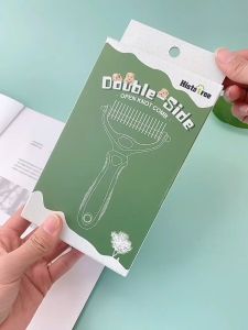 Penguin Double Sided Open Knot Comb Grooming Shedding Tools Pet Cat Hair Removal Comb Brush (Assorted Colours)