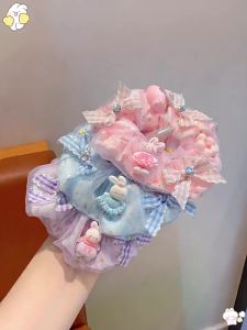 Sweet Pink Mesh Girls Elastic Hair Ring Accessories