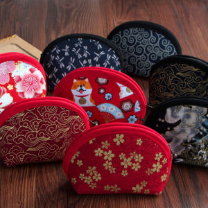 Túi Khóa Kéo Vỏ Sò DIY Túi Đựng Đồ Thủ Công Túi Đựng Tiền Xu Túi Đựng Chìa Khóa Vật Liệu Thêu Vật Liệu Tự Làm