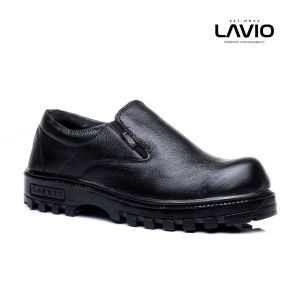 Lavio Sepatu Safety Kasual Slop Kulit Anti Slip Anti Licin ESC kerja Kanto Kitchen