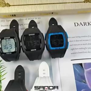 Sanda | Đồng Hồ Đeo Tay Kỹ Thuật Số Thời Trang SANDA Dành Cho Nữ Chống Nước Chống Sốc Với Đồng Hồ Bấm Giờ Đèn Nền LED Hiển Thị Dây Đeo Silicon Đồng Hồ Nữ Thể Thao