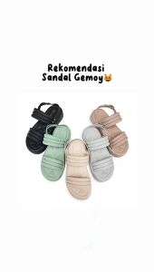 SANDAL SELOP WANITA BARA BARA BAN DUA TALI BELAKANG IMPORT / SANDAL REMAJA WANITA TERBARU 2024 KOREA