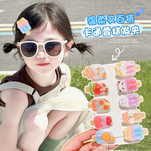 Creative Small Ice Cream Hair Clips Baby Girl Summer New Side Bangs Clamp Childrens Accessories Baby Headwear Cartoon Style