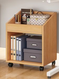 Portable File Cabinet under the Table Schoolbag Storage Rack with Wheels Small Bookshelf Office Storage Fantastic Bookcase