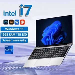 【Three year warranty】2025 Ultra Slim i7 Laptop Computer PC 14.1" intel Core i7 7500U Laptops 12GB RAM 1TB 2TB SSD Portable Laptop
